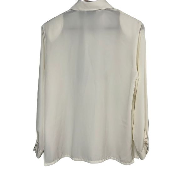 COUNTRY CLASSICS By Koret Cream Button Down Blouse - Picture 8 of 12